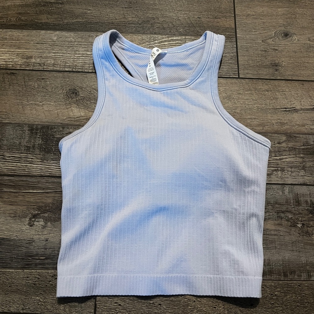 Blue Lululemon Ebb to Street Tank